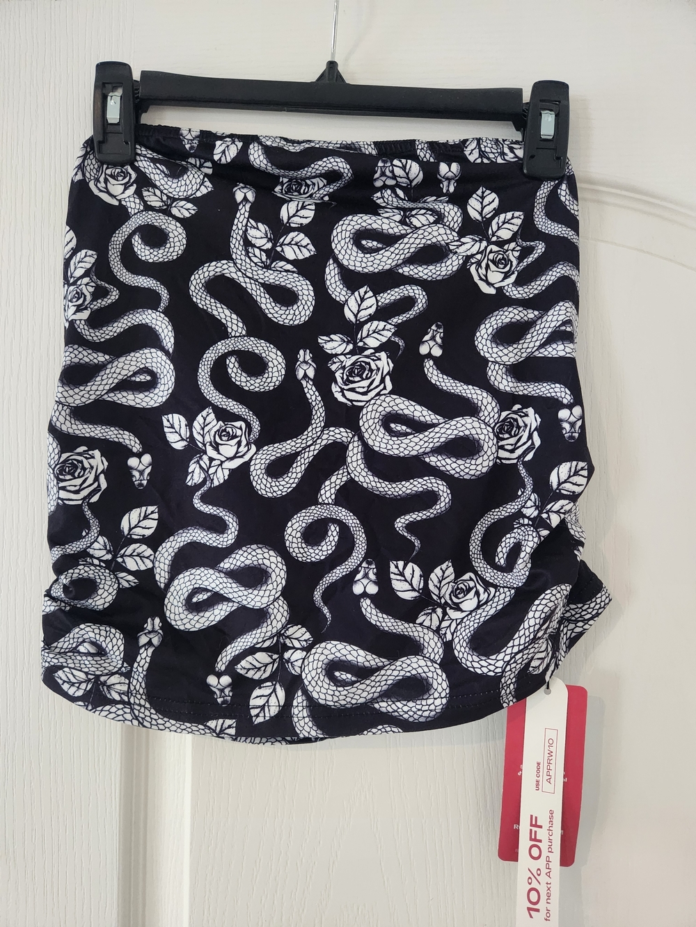 NWT Black & White Snake Tube Top Size Large